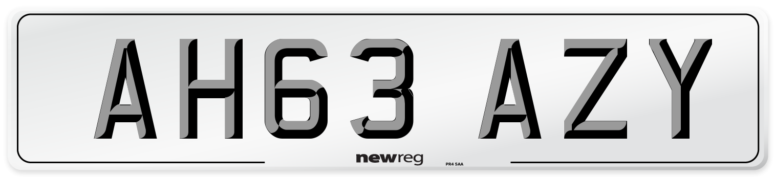 AH63 AZY Number Plate from New Reg